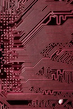 Close up of Electronic Circuits in Technology on  Mainboard Stock-Fotos