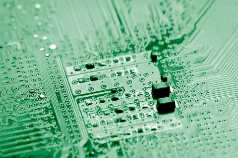 Close up of Electronic Circuits in Technology on  Mainboard Stock-Fotos