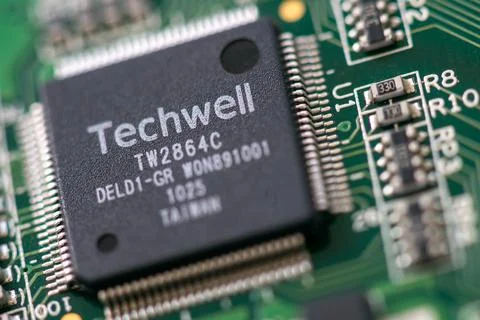 Close-up of electronic components Stock Photos