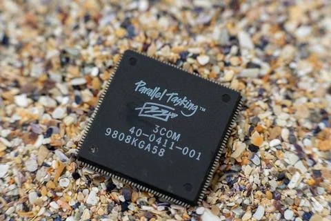 Close-up of electronic components Stockfoto's