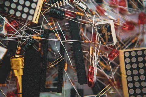 Close-up of electronic components Stock Photos