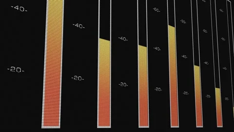 Close up electronic display, bar graph, digital measuring device. Stock Footage 314735077