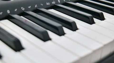 Close Up of Electronic Keyboard Keys 스톡 사진