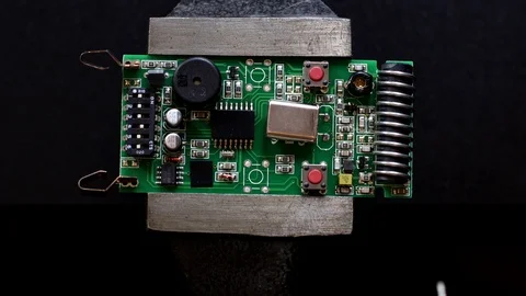 Close up of an electronic soldering. Stock Footage 127368006