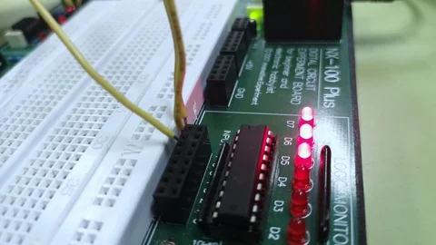 Close up of electronics engineer Ic connection. Stock Footage 117591912