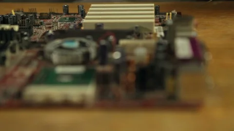 Close up of an electronics engineer soldering an electric board. Stock Footage 88366366