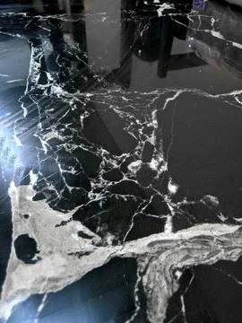 Close-up of elegant black marble tabletop 库存照片