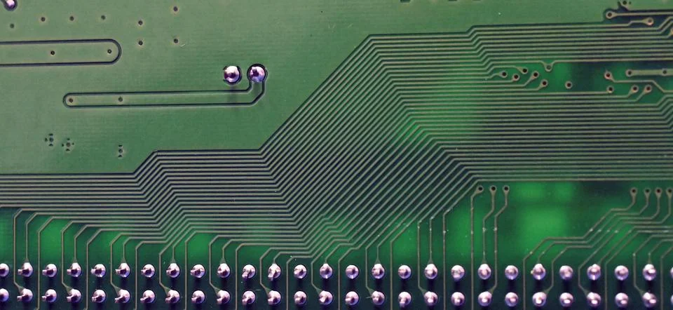 Close up of elements incorporated on circuit board Stock Photos