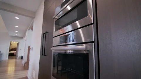 Close up of elements Modern Luxurious Kitchen Interior Design in a newly Video stock 237634641