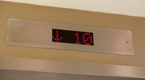 Close up elevator display floor from 11 to main Stock Footage 58722078