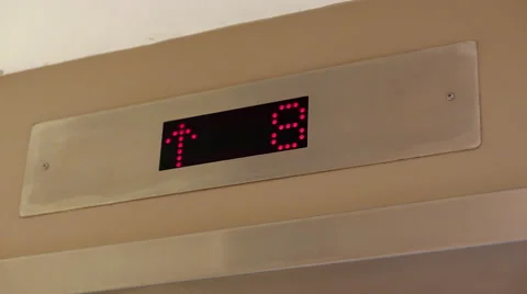 Close up elevator display floor from 7 to 12 Stock-Footage 56689546