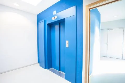 Close elevator in the hall Stock Photos