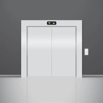 Close elevator. Realistic vector illustration Stock Illustration