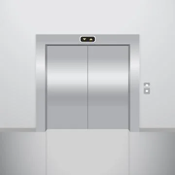 Close elevator. Realistic vector illustration Stock Illustration