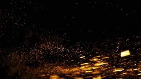 Close Up Embers Particles 3 Stock Footage 149984414