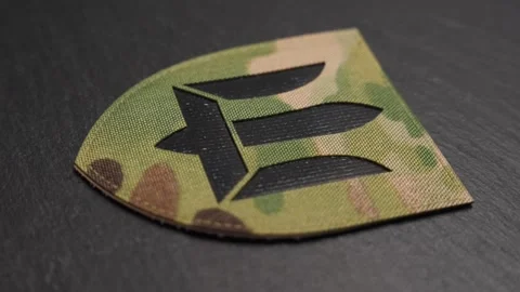 Close-Up of Embroidered Ukrainian Armed Forces Patch, Bold Design and Camouflage Stock Footage 302367886