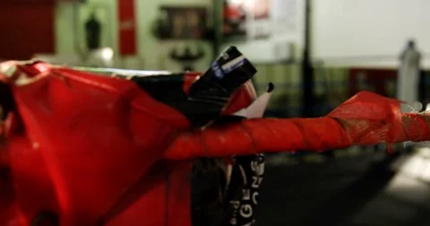 Close-up of empty boxing ring Stockbeeldmateriaal 72295489