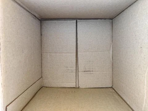 Close up of empty brown cart board box. Stock Photos