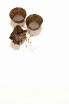 Close up of empty candy wrappers Stock Photos