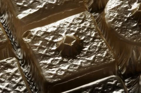 Close up on empty chocolate box Stock Photos