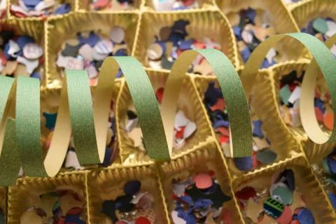 Close up on empty chocolate box Stock Photos