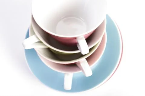 Close up of empty cups in stack Stock Photos