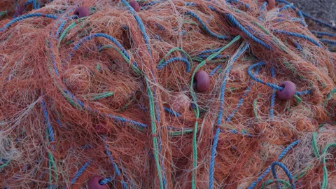 empty fishing net Wind River Landing Seine This product is also useful as a liter Close-up of empty fishing net