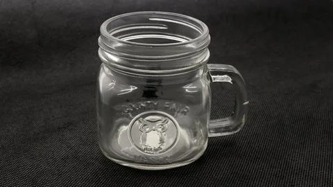 Close up of empty glass cup isolated Stock Photos