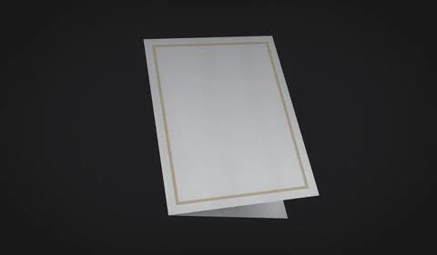 Close up empty invitation card on black color. 库存插图