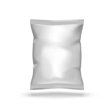 Close Empty Plastic Vacuum Bag On White Background Stock Illustration