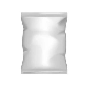 Close Empty Plastic Vacuum Bag On White Background イラスト素材