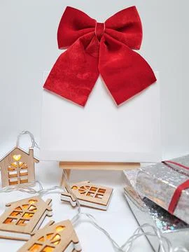 Close up of empty space of paper for Christmas greetings ,holiday's card Stock Photos