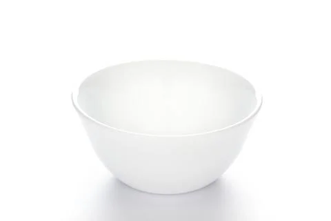 Close up of an empty white ceramic bowl. 写真素材