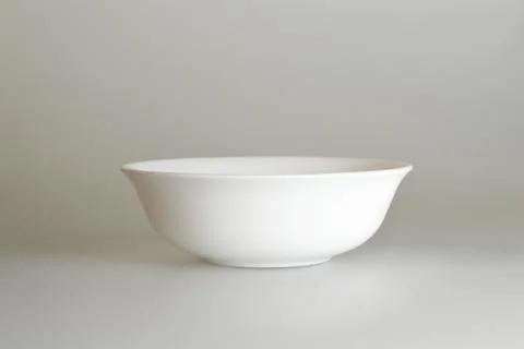 Close up of empty white ceramic bowl Stock Photos