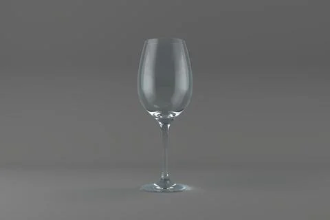 Close up of empty wineglass Stock Illustration