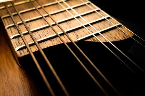 Close Up of End of Mandolin and Body Foto stock