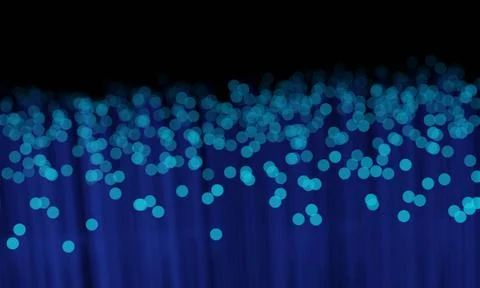 Close up on the ends of many illuminated blue fibre optic strands with many.. Stock Photos