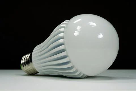 Close up of energy efficient E27 LED lamp Stock-Fotos