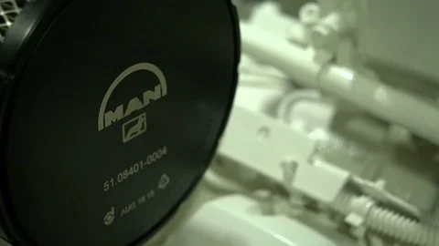 Close up of engine on a yacht Stock Footage 71834140