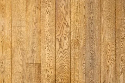 Close-up of engineered oak floorboards. Stock Photos