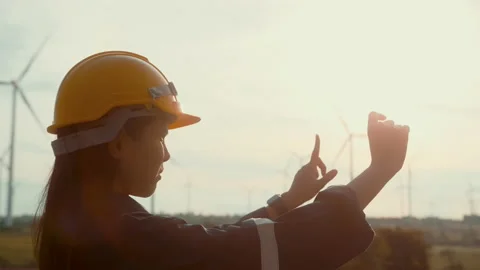 Close up engineering woman hand is touching virtual reality Analytics enginee Vídeo Stock 208701386