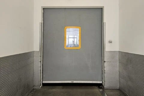 Close up Entrance of Freight Elevator Background. Stock Photos