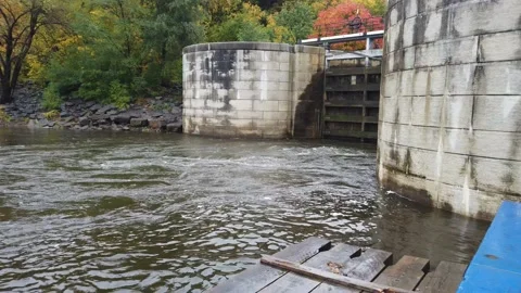 Close up of the entrance to the lock system Stock Footage 143713897