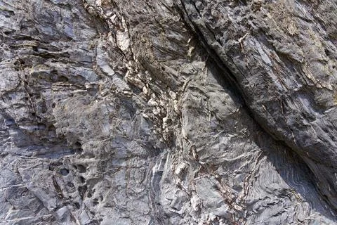 Close up of eroded lava rock found in Cornwall. Foto stock