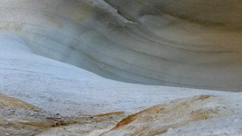 Close up of eroded rock strata with space for copy Stock Photos