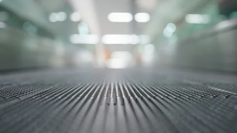 Close up of escalator Stock Footage 163677288