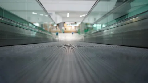 Close up of escalator Stock Footage 163677528