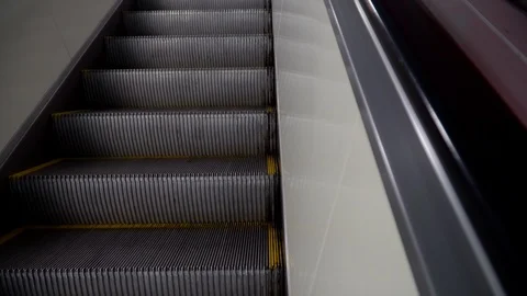 Close-up escalator that goes up. Stock Footage 123844575