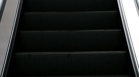 Close up of Escalator in Motion Stock Footage 54834838
