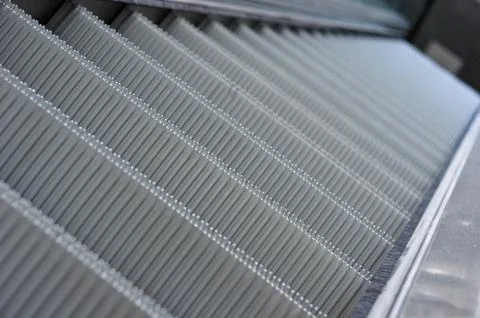 Close up of escalator steps Stock Photos
